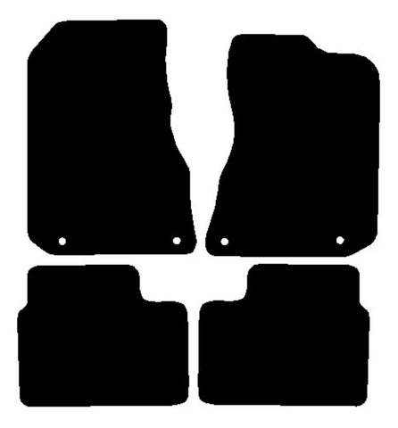 MG ZT V8 With Twist Head Fixings 2001-2005 Black Luxury Velour Tailored Car Mats NV HITECH