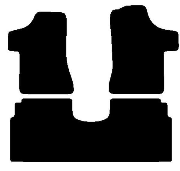 Mercedes Vito Van Dual-Liner Dual-Liner 2003-2014 Black Tailored Carpet Car Van Mats HITECH