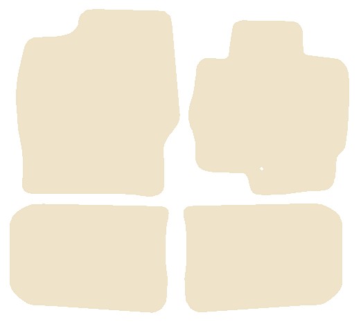 Mitsubishi Colt 2004-2008 Beige Luxury Velour Tailored Car Mats NV HITECH