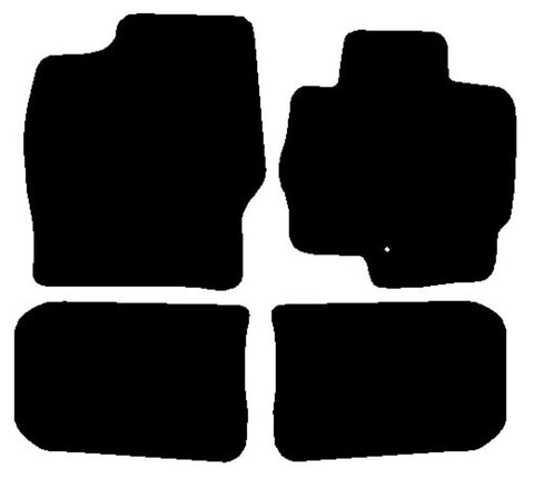 Mitsubishi Colt 2004-2008 Black Premium Carpet Tailored Car Mats NV HITECH