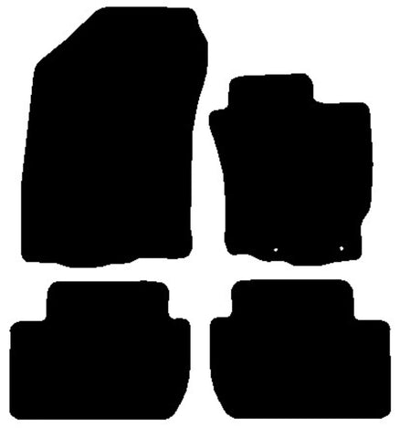Mitsubishi Outlander 2007-2012 Black Premium Carpet Tailored Car Mats NV HITECH