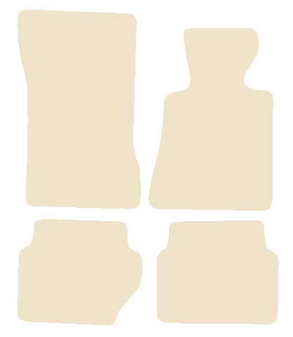 Mercedes E Class (W123) Coupe 1975-1985 Beige Luxury Velour Tailored Car Mats NV HITECH