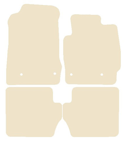 Mazda 2 2007-2014 Beige Luxury Velour Tailored Car Mats NV HITECH