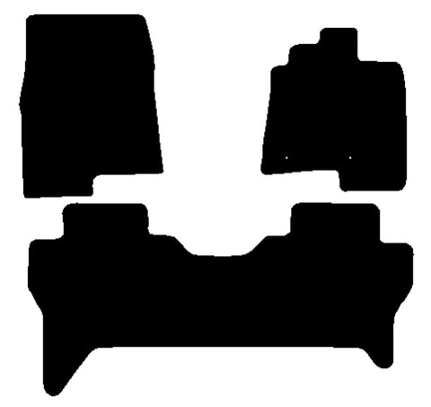 Mitsubishi Shogun LWB 2007 onwards Black Tailored Carpet Car Mats NV HITECH