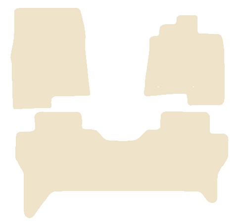 Mitsubishi Shogun LWB 2007 onwards Beige Luxury Velour Tailored Car Mats NV HITECH