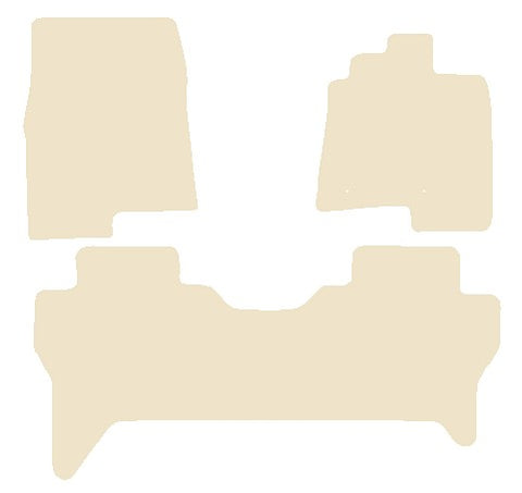 Mitsubishi Shogun LWB 2007 onwards Beige Luxury Velour Tailored Car Mats NV HITECH