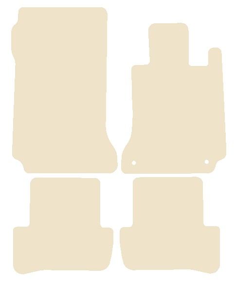 Mercedes C Class (W204) Auto Saloon/Estate 2007-2014 Beige Luxury Velour Tailored Car Mats NV HITECH