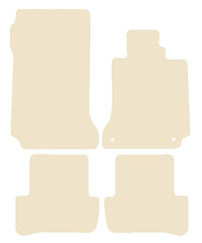 Mercedes C Class (W204) Manual Saloon/Estate 2007-2014 Beige Luxury Velour Tailored Car Mats NV HITECH