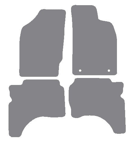 Mitsubishi L200 Double-Cab 1996-2006 Grey Premium Carpet Tailored Car Mats NV HITECH