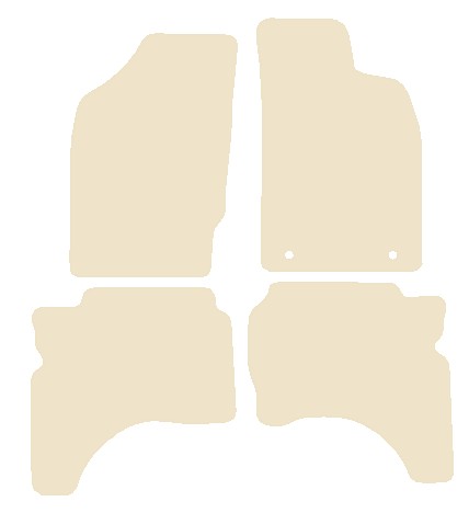 Mitsubishi L200 Double-Cab 1996-2006 Beige Luxury Velour Tailored Car Mats NV HITECH