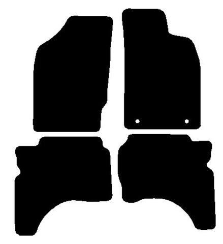 Mitsubishi L200 Double-Cab 1996-2006 Black Luxury Velour Tailored Car Mats NV HITECH