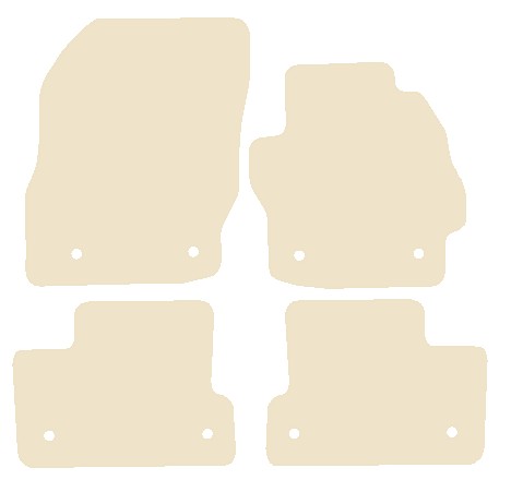 Mazda 3 2009-2013 Beige Luxury Velour Tailored Car Mats NV HITECH