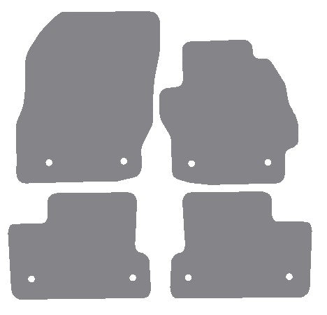 Mazda 3 2009-2013 Grey Premium Carpet Tailored Car Mats NV HITECH