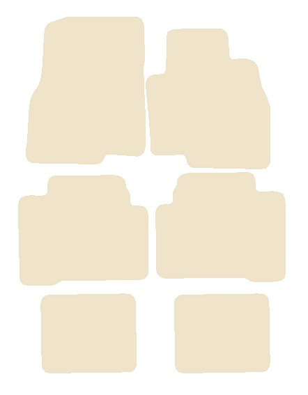 Mitsubishi Grandis 2004-2010 Beige Luxury Velour Tailored Car Mats NV HITECH