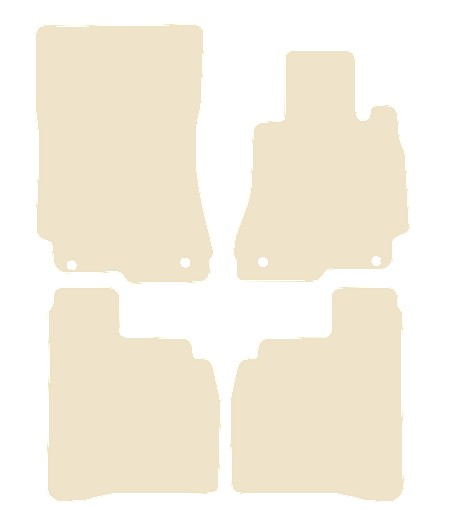 Mercedes S Class (W221) Saloon LWB 2006-2013 Beige Luxury Velour Tailored Car Mats NV HITECH