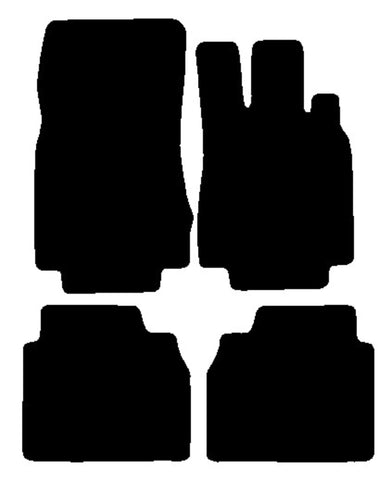 Mercedes S Class (W220) Saloon LWB 1999-2006 Black Luxury Velour Tailored Car Mats NV HITECH