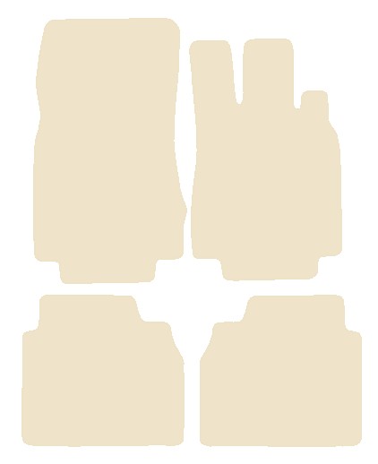 Mercedes S Class (W220) Saloon LWB 1999-2006 Beige Luxury Velour Tailored Car Mats NV HITECH