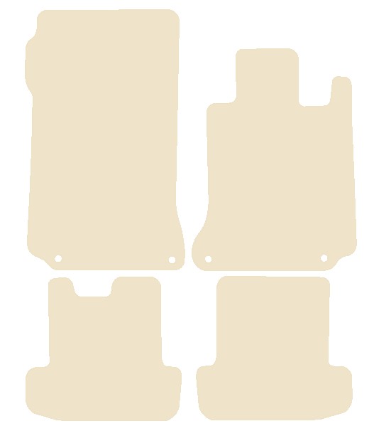 Mercedes E Class (C207) Coupe /  (A207) Convertible 2009-2017 Beige Luxury Velour Tailored Car Mats NV HITECH