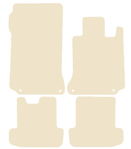 Mercedes E Class (C207) Coupe /  (A207) Convertible 2009-2017 Beige Luxury Velour Tailored Car Mats NV HITECH