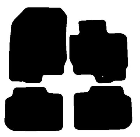 Mitsubishi Colt 5Dr 2009-2013 Black Luxury Velour Tailored Car Mats NV HITECH