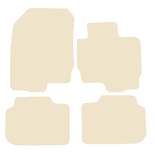 Mitsubishi Colt 5Dr 2009-2013 Beige Luxury Velour Tailored Car Mats NV HITECH