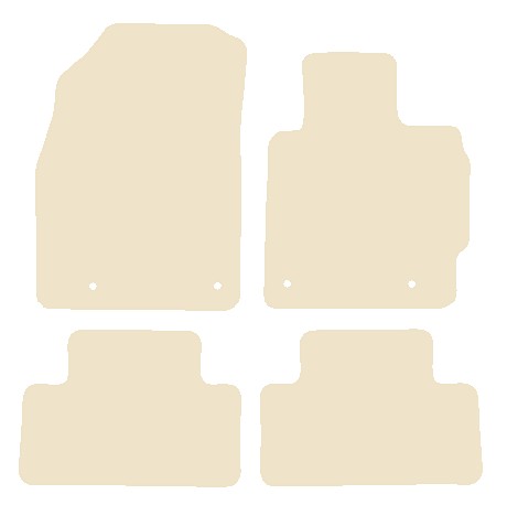 Mazda CX-7 2007-2010 Beige Luxury Velour Tailored Car Mats NV HITECH