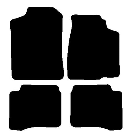 Mazda 323F 1994-1998 Black Luxury Velour Tailored Car Mats NV HITECH