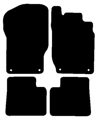 Mercedes GL Class (X164) 2006-2012 Black Tailored Carpet Car Mats NV HITECH