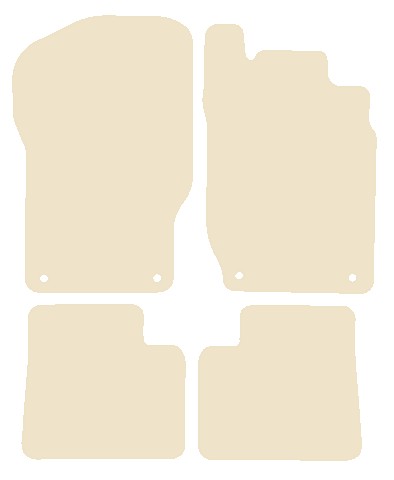 Mercedes GL Class (X164) 2006-2012 Beige Luxury Velour Tailored Car Mats NV HITECH