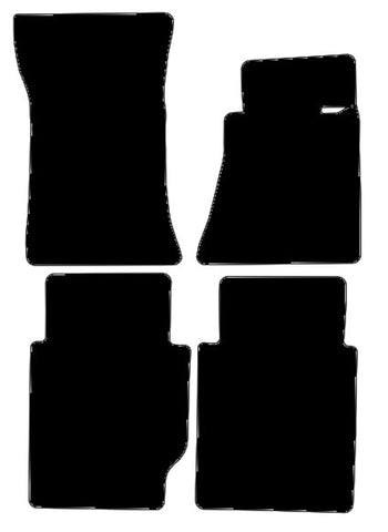 Mercedes S Class (W116) Saloon 1972-1981 Black Luxury Velour Tailored Car Mats NV HITECH