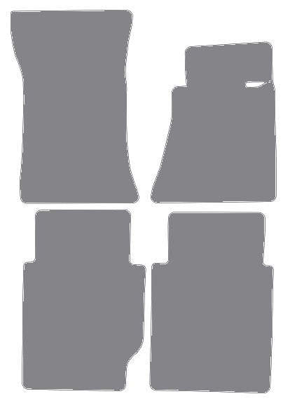 Mercedes S Class (W116) Saloon 1972-1981 Grey Premium Carpet Tailored Car Mats NV HITECH