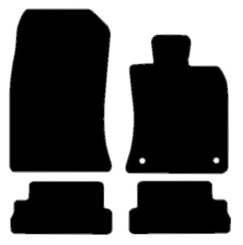 Mini Convertible R57 2009-2015 Black Luxury Velour Tailored Car Mats NV HITECH
