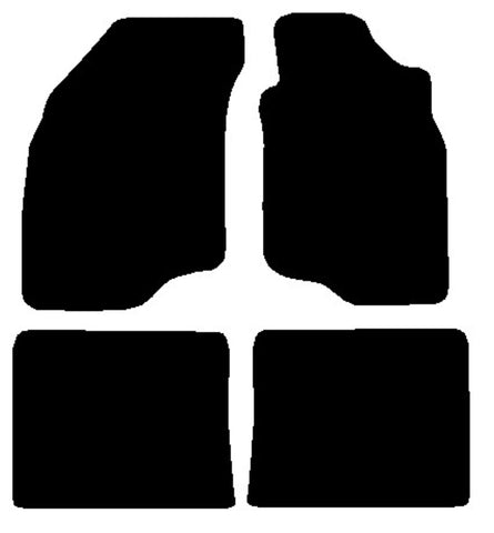 Mitsubishi Lancer 2005-2008 Black Premium Carpet Tailored Car Mats NV HITECH