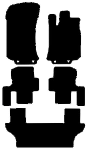 Mercedes R-Class W251 SWB 2006-2013 Black Luxury Velour Tailored Car Mats NV HITECH