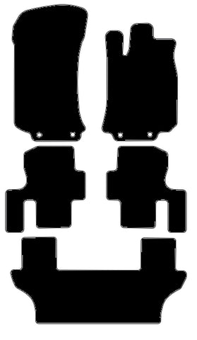 Mercedes R-Class W251 SWB 2006-2013 Black Luxury Velour Tailored Car Mats NV HITECH