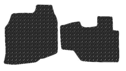 Mitsubishi Fuso Canter 2012 onwards Chequered Rubber Tailored Van Mats HITECH