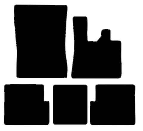 Mercedes G Class (W463) without CupHolder 2008-2018 Black Tailored Carpet Car Mats NV HITECH