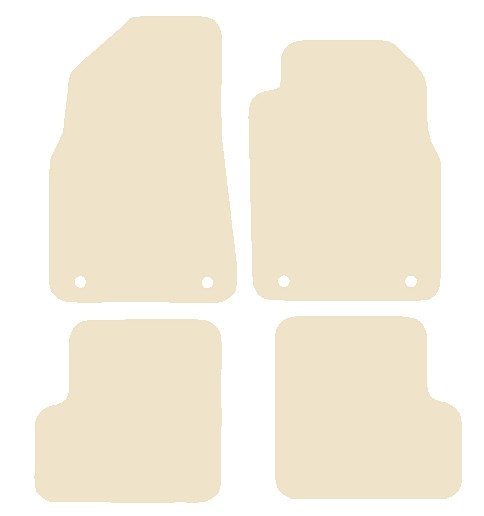 MG MG3 2013 onwards Beige Luxury Velour Tailored Car Mats NV HITECH