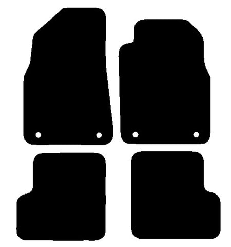 MG MG3 2013 onwards Black Luxury Velour Tailored Car Mats NV HITECH