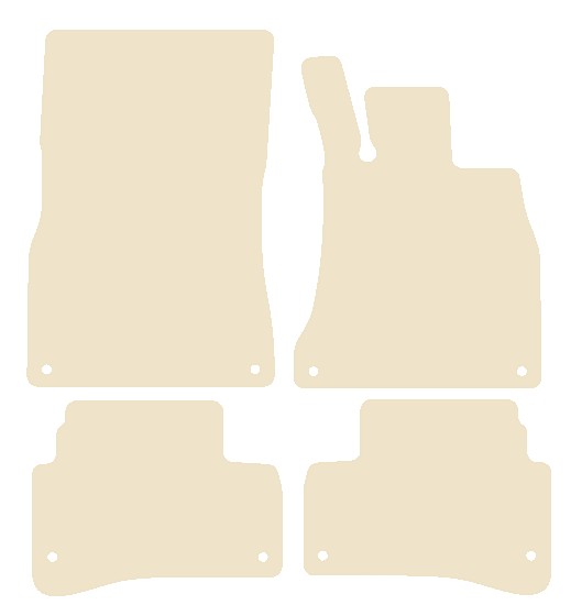 Mercedes S Class (W222) Saloon SWB 2013-2020 Beige Luxury Velour Tailored Car Mats NV HITECH