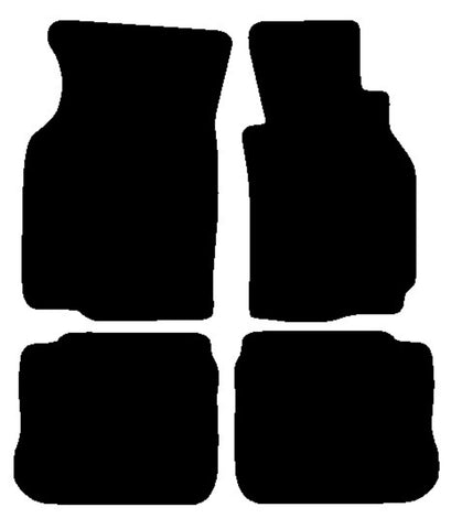 Mitsubishi Evo 4-5 1997-1999 Black Luxury Velour Tailored Car Mats NV HITECH