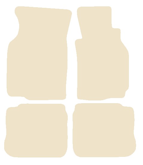 Mitsubishi Evo 4-5 1997-1999 Beige Luxury Velour Tailored Car Mats NV HITECH