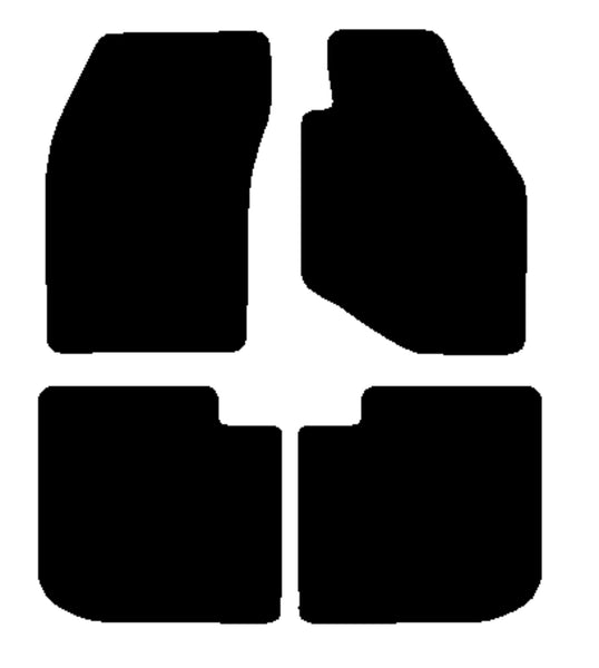 Mitsubishi Evo 1-2-3 1992-1996 Black Luxury Velour Tailored Car Mats NV HITECH
