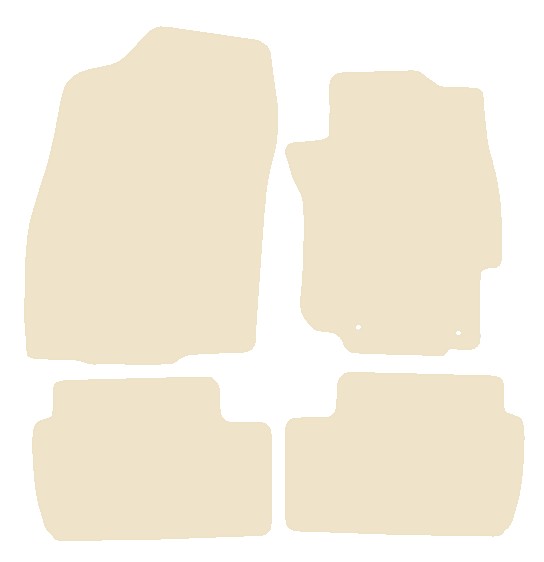 Mitsubishi Evo 10 SST Automatic 2007-2016 Beige Luxury Velour Tailored Car Mats NV HITECH