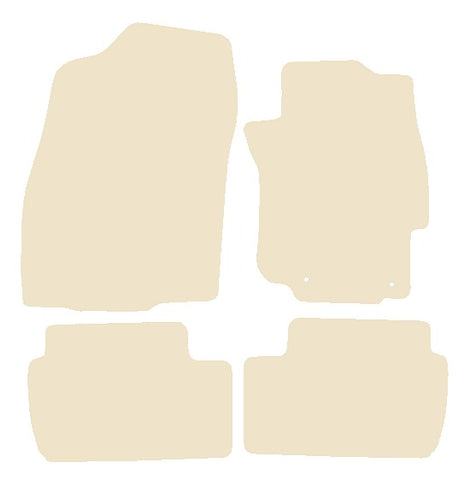Mitsubishi Evo 10 SST Automatic 2007-2016 Beige Luxury Velour Tailored Car Mats NV HITECH