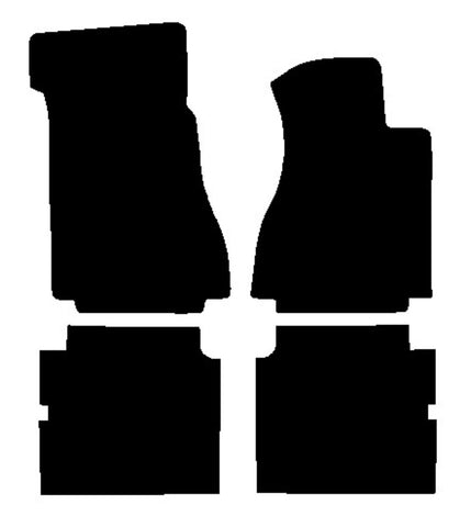 Mercedes E Class (W114 / W115) 1968-1976 Black Luxury Velour Tailored Car Mats NV HITECH