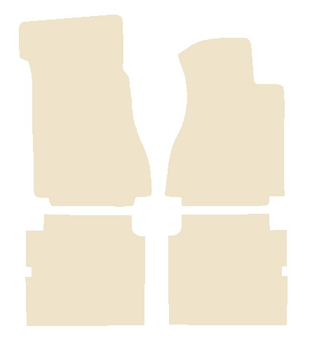 Mercedes E Class (W114 / W115) 1968-1976 Beige Luxury Velour Tailored Car Mats NV HITECH