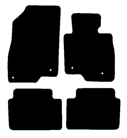 Mazda 6 Estate 2013 onwards Black Luxury Velour Tailored Car Mats NV HITECH