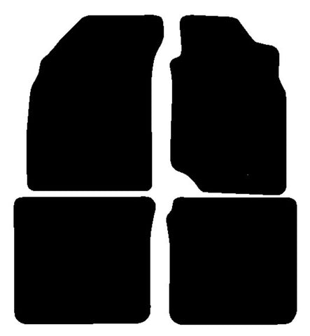 Mitsubishi Evo 7-8 2001-2005 Black Luxury Velour Tailored Car Mats NV HITECH