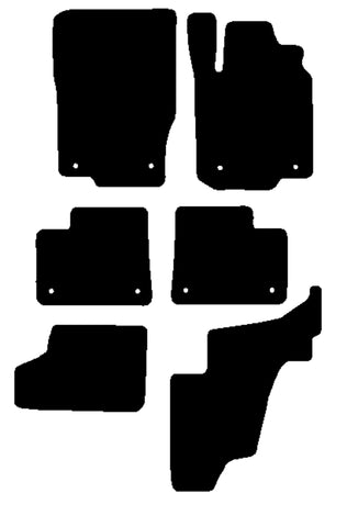 Mercedes GL Class (X166) 2013 onwards Black Luxury Velour Tailored Car Mats NV HITECH